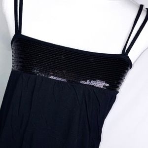 NEXT ERA Sequin Double Strap Tank Top, Sz M